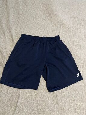 Asics Men’s Navy Blue Athletic Shorts with pockets